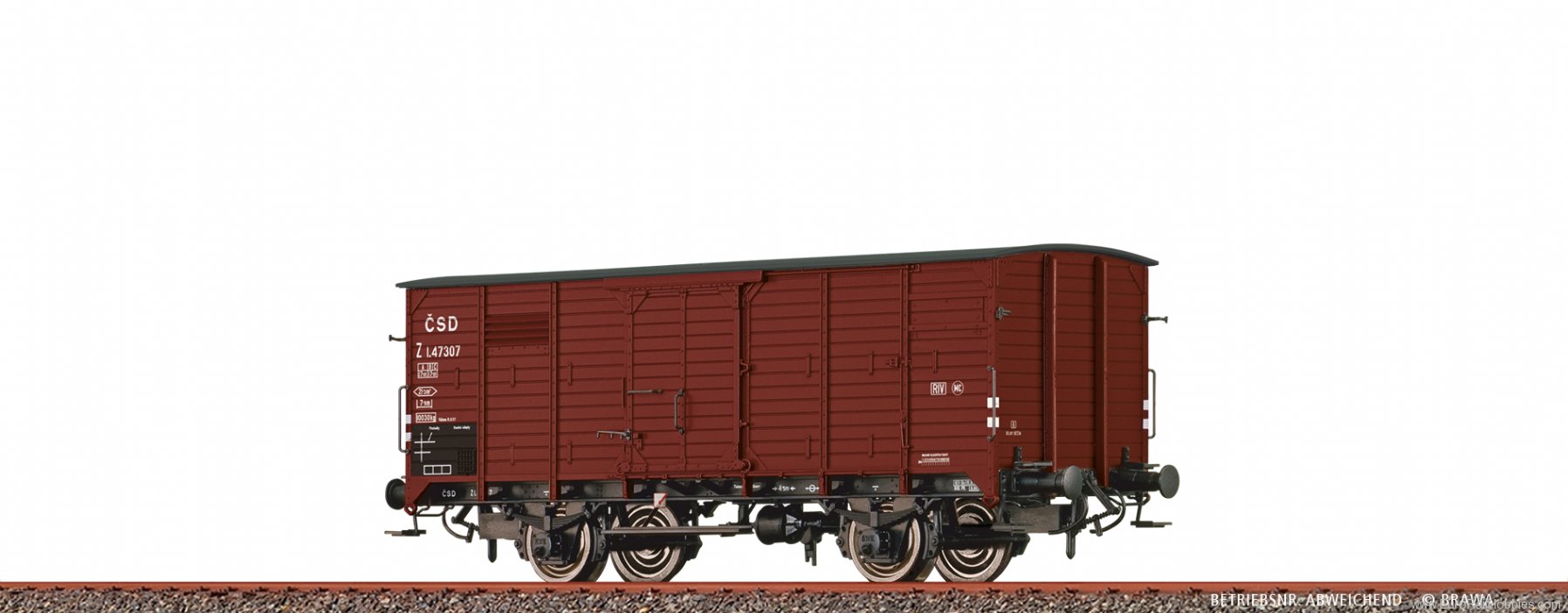 Brawa 49874 Covered Freight Car Z CSD