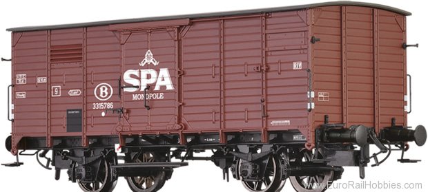 Brawa 49886 Covered Freight Car G10 Spa Monopole SNCB