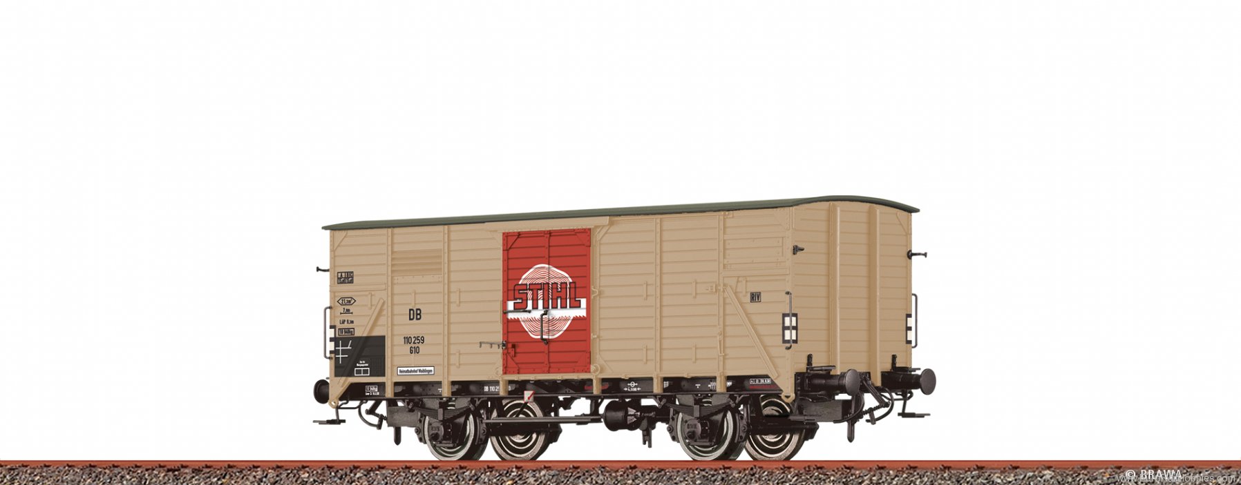 Brawa 49893 Covered Freight Car G10 Stihl DB