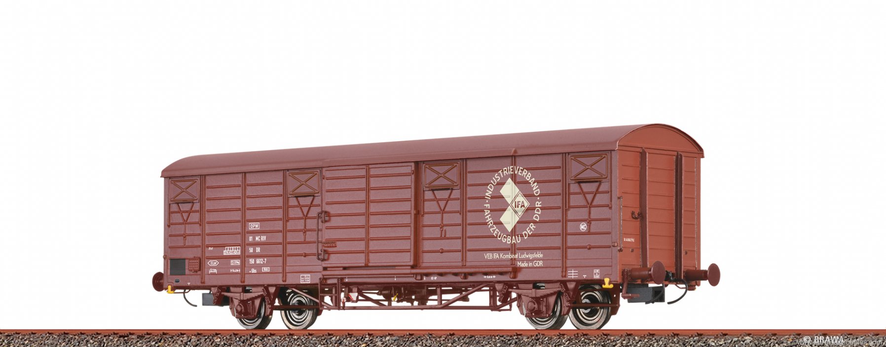 Brawa 49926 Covered Freight Car Gbs IFA DR