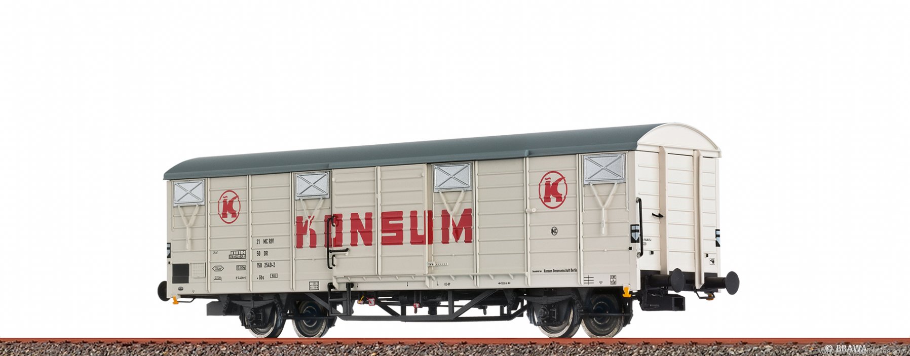 Brawa 49931 Covered Freight Car Gbs[1500] Konsum DR