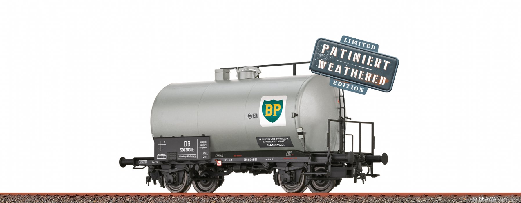 Brawa 50037 DB Tank Car Z [P] âBPâ Weathered (F