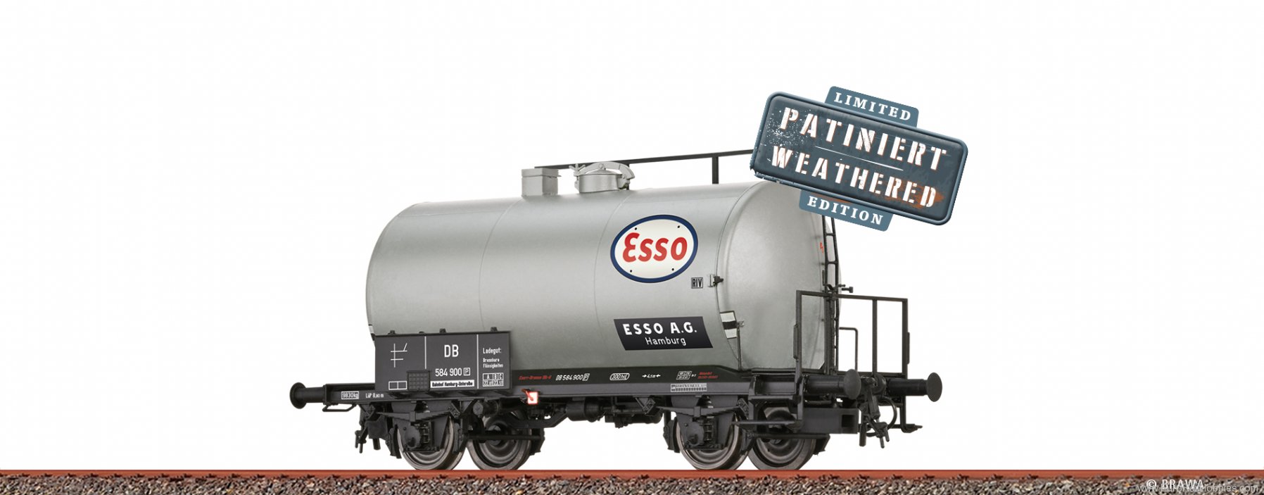 Brawa 50038 DB Tank Car Z [P] âEssoâ Weathered 
