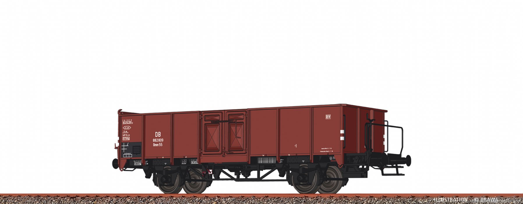 Brawa 50058 Open Freight Car Omm55 DB