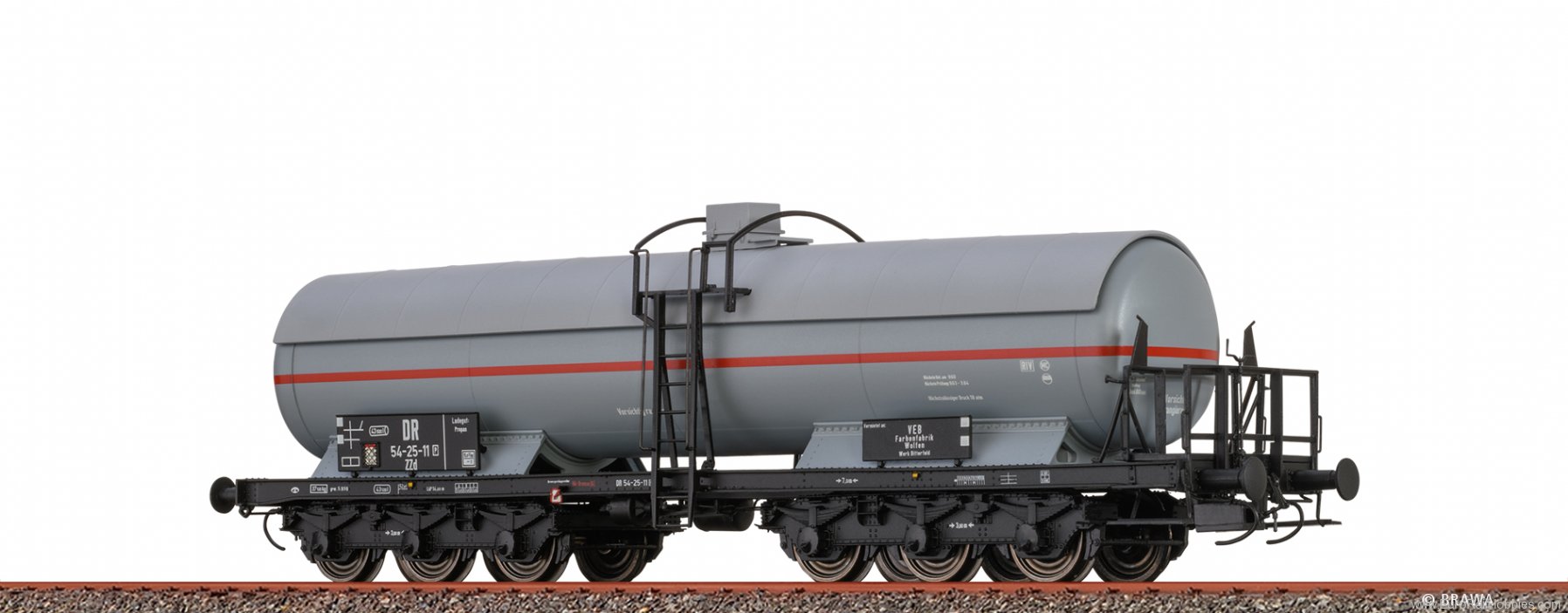 Brawa 50090 Gas Tank Car 6-axle ZZd VEB Farbenfabrik Wolf