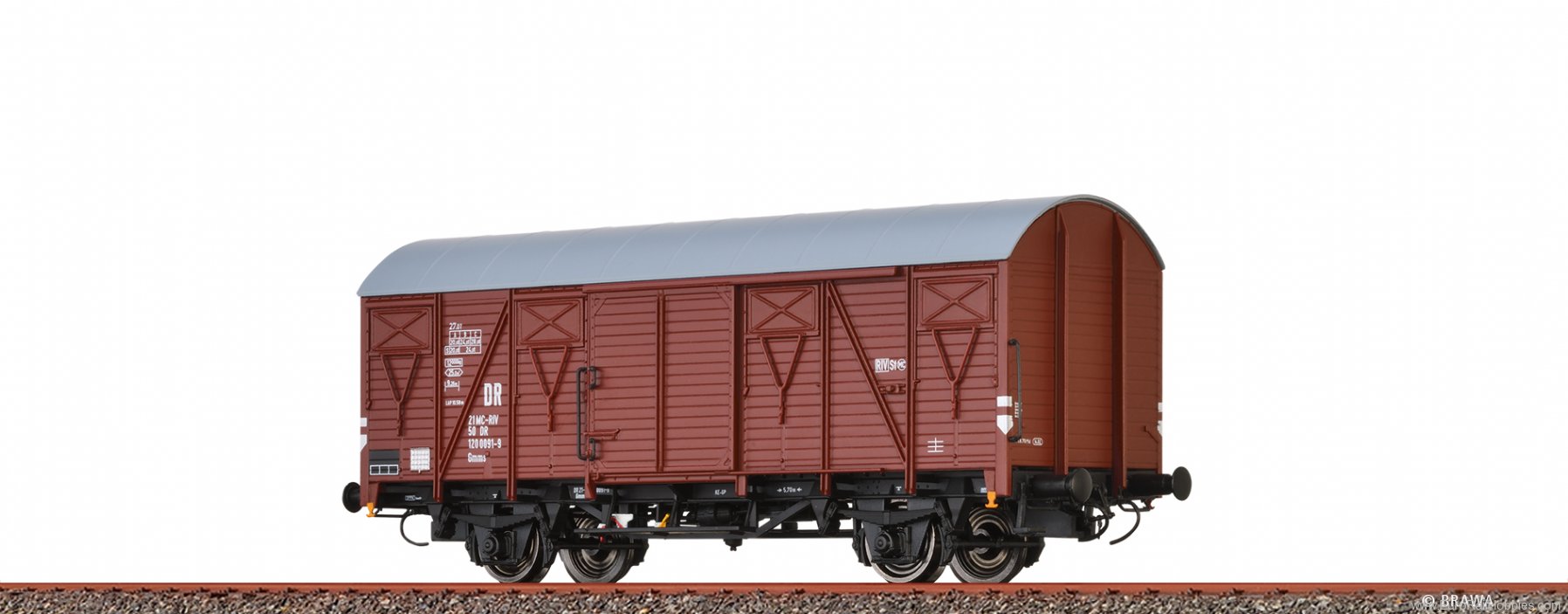 Brawa 50107 Covered Freight Car Gmms 14.02 MC RIV DR