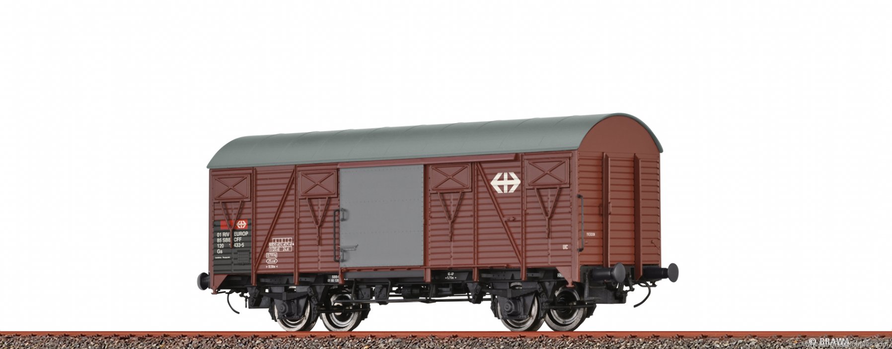 Brawa 50122 Covered Freight Car Gs EUROP SBB