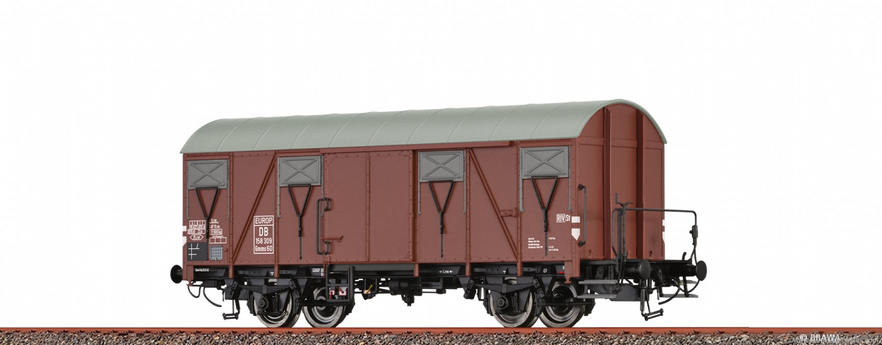 Brawa 50142 Covered Freight Car Gmms60 EUROP DB