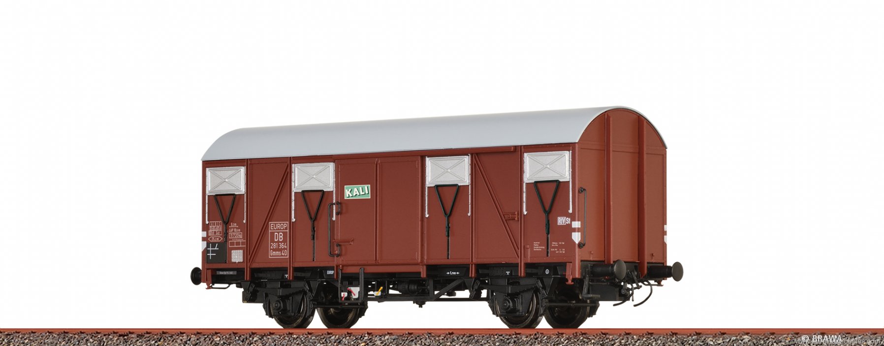 Brawa 50153 Covered Freight Car Gmms40 Kali DB