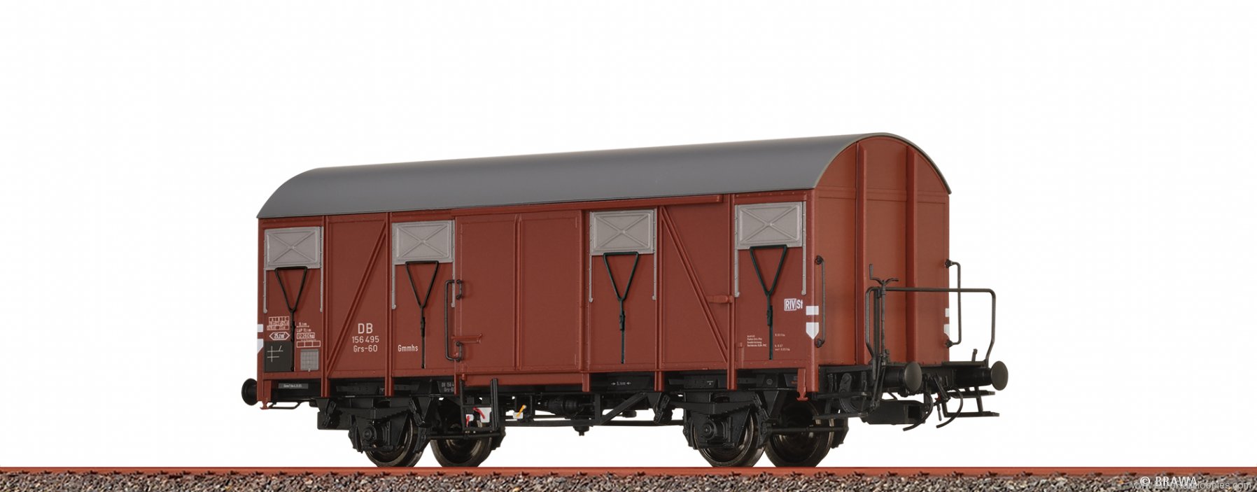 Brawa 50155 Covered Freight Car Grs-60 Gmmhs DB