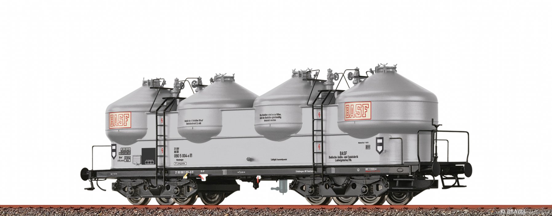 Brawa 50316 Container Car Uacs946 BASF DB