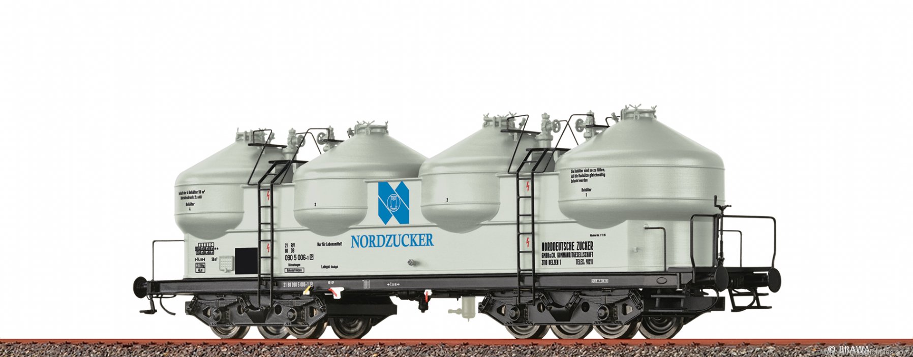Brawa 50319 Container Car Uacs946 Nordzucker DB