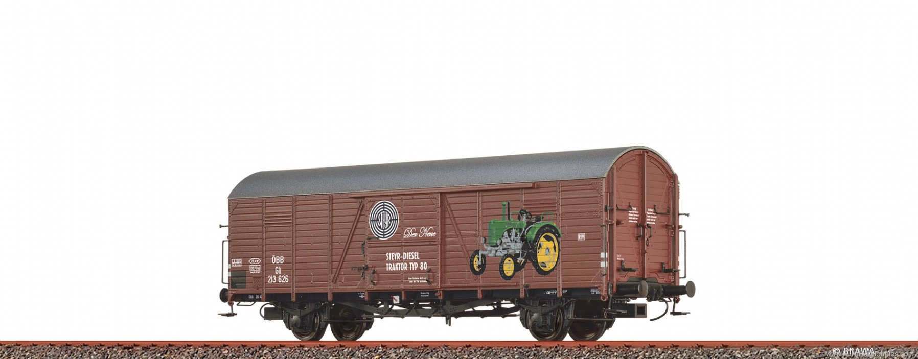 Brawa 50461 Covered Freight Car Glt Steyr Puch ÃBB