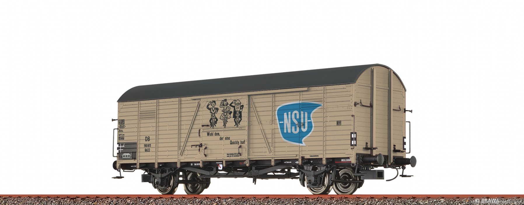 Brawa 50471 Covered Freight Car Glr 23 NSU DB (Factory So