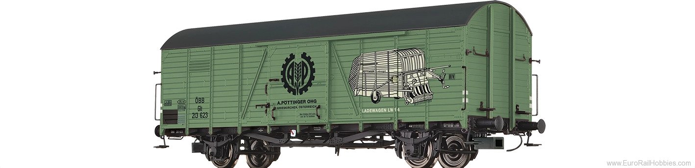 Brawa 50499 BRAWA OBB Covered Freight Car Glt 'A. PÃ¶tt