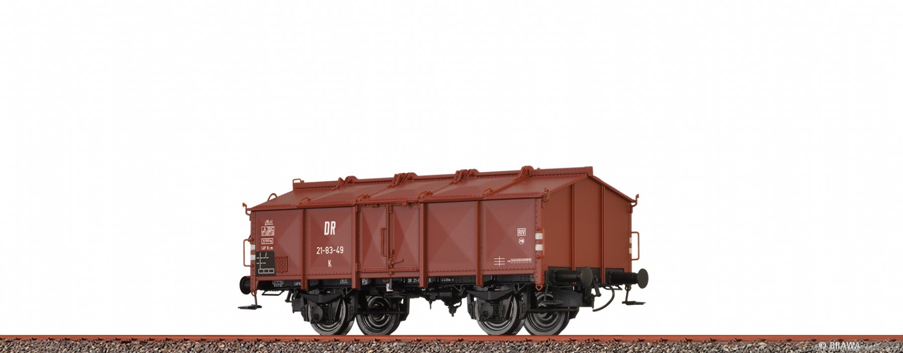 Brawa 50545 Lidded Freight Car K DR
