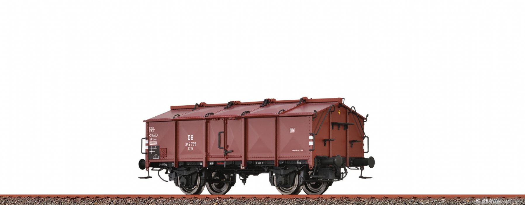 Brawa 50553 Lidded Freight Car K15 DB