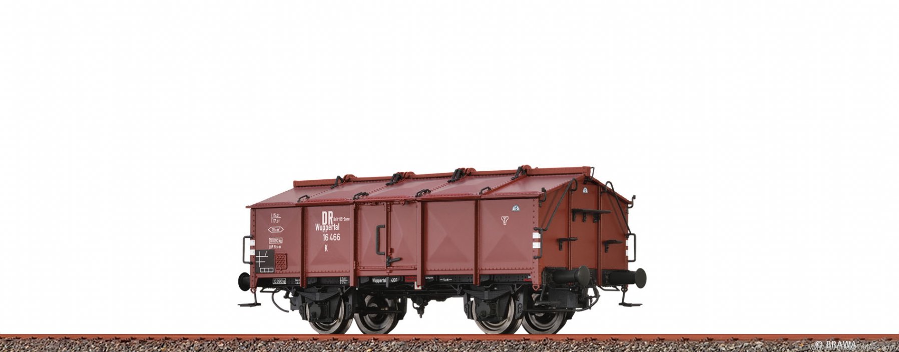 Brawa 50554 Lidded Freight Car K DR Brit-US-Zone