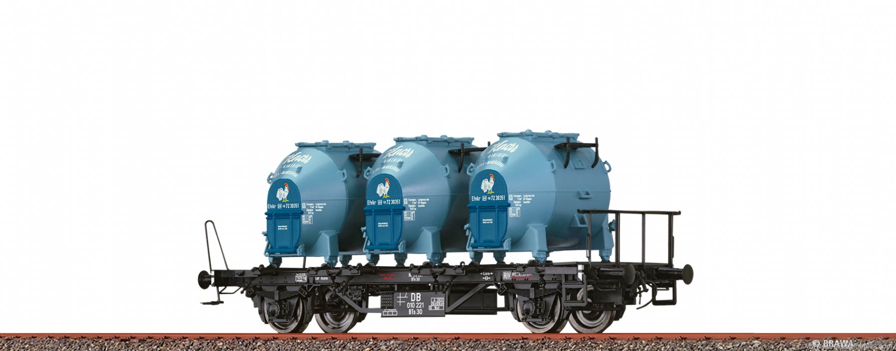 Brawa 50599 Container Car BTs 30 DB, with Efkr 401 Knorr