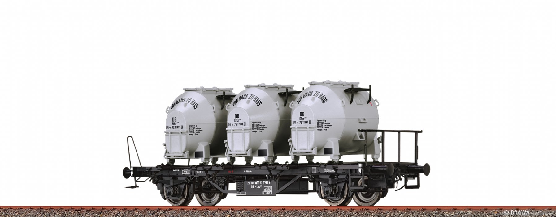 Brawa 50601 Container Car Lbs 577 DB, with Efkr 401 Von H