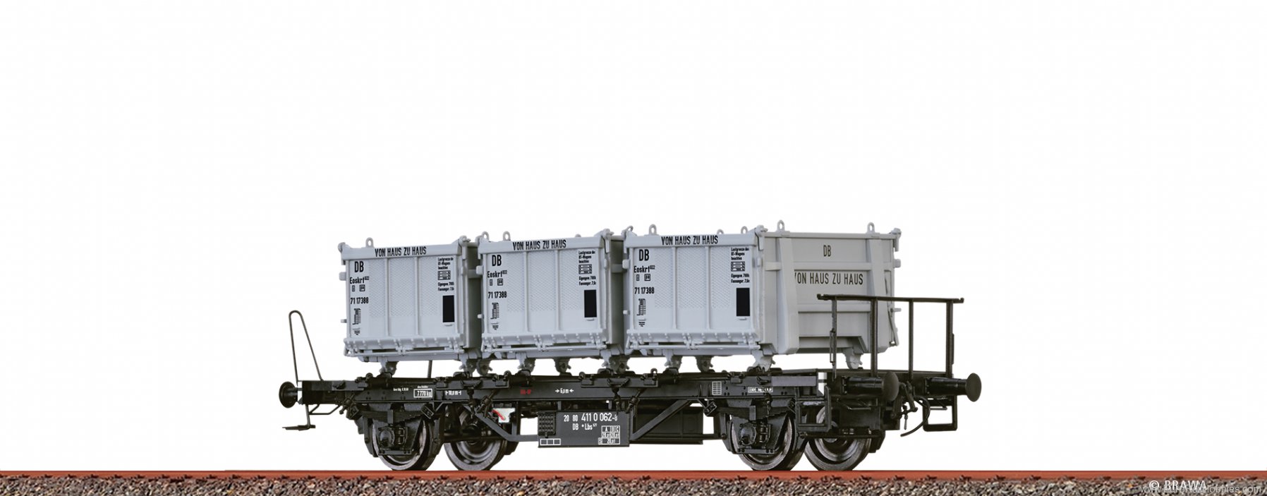 Brawa 50603 Container Car Lbs 577 DB, with Eoskrt 022 Von