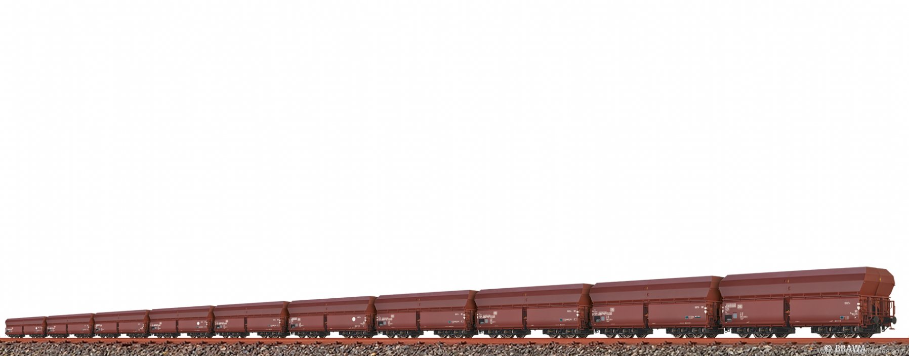 Brawa 50677 Bulk Goods Car Fads 175 DB, set of 10