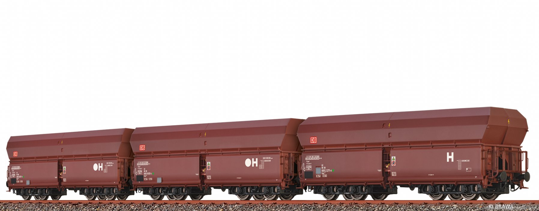 Brawa 50678 Bulk Goods Cars Fals 176 and Fals 186 DB AG, 