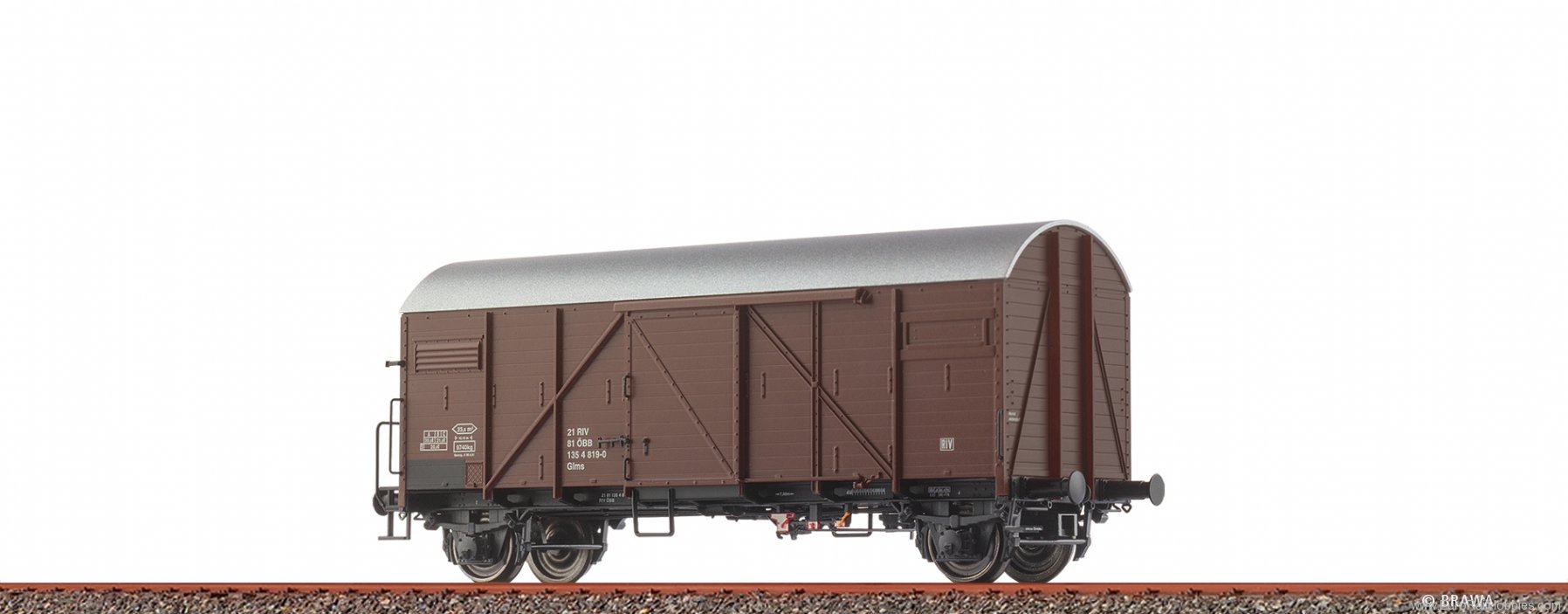 Brawa 50729 Covered Freight Car Glms ÃBB
