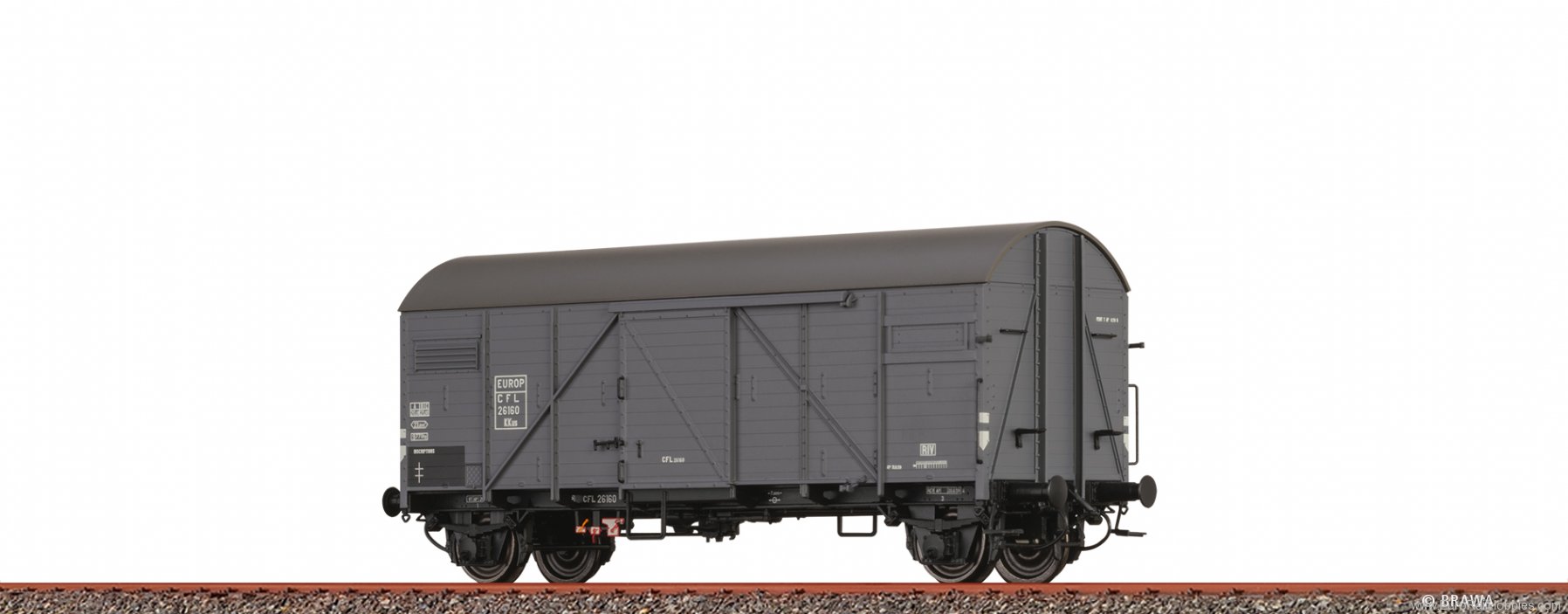 Brawa 50734 Covered Freight Car KKus EUROP CFL