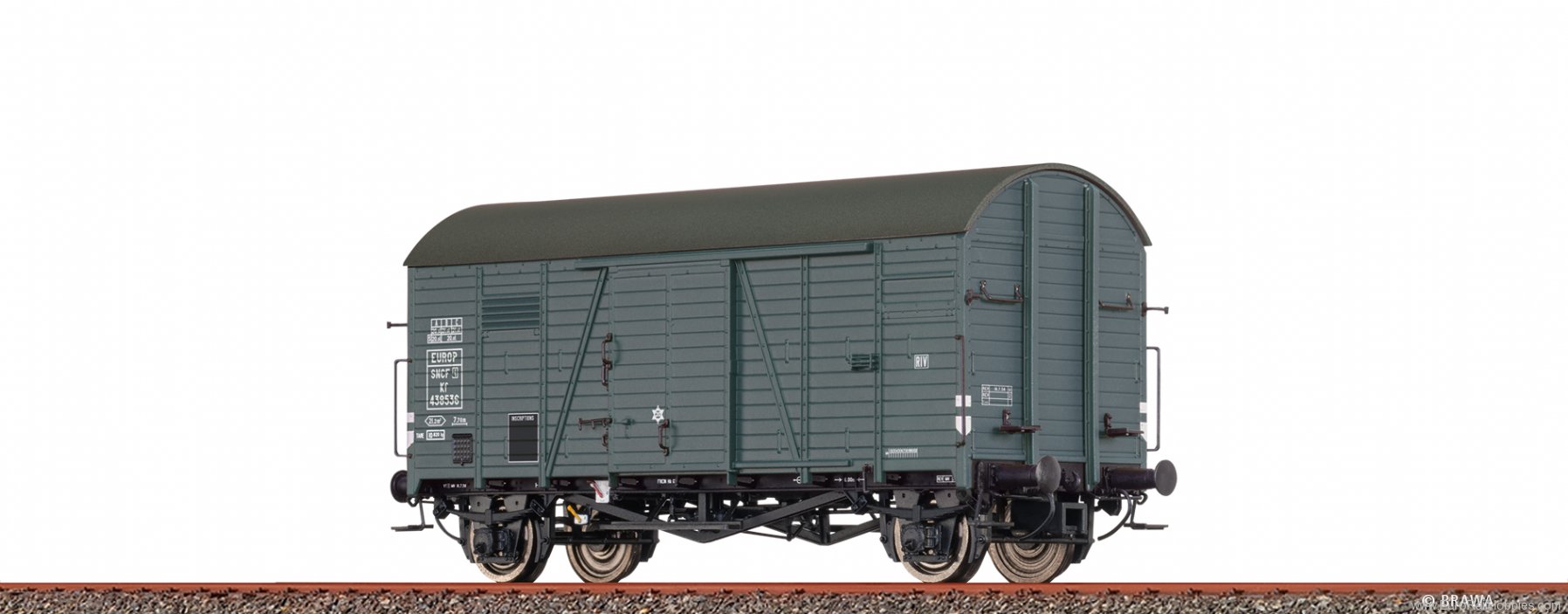 Brawa 50739 Covered Freight Car Kf EUROP SNCF