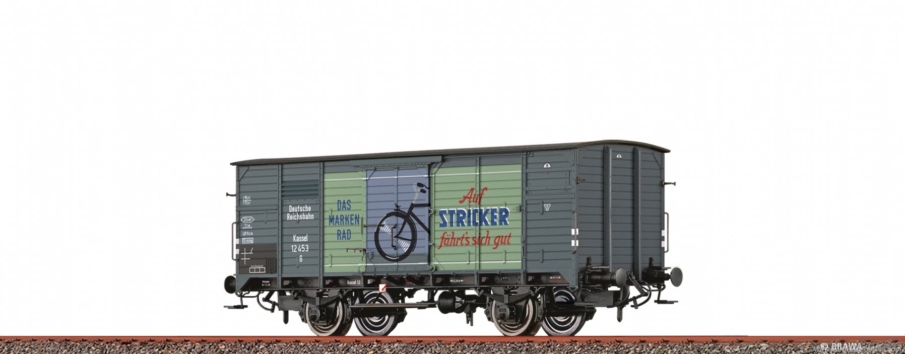 Brawa 50789 Covered Freight Car G Stricker der DRG