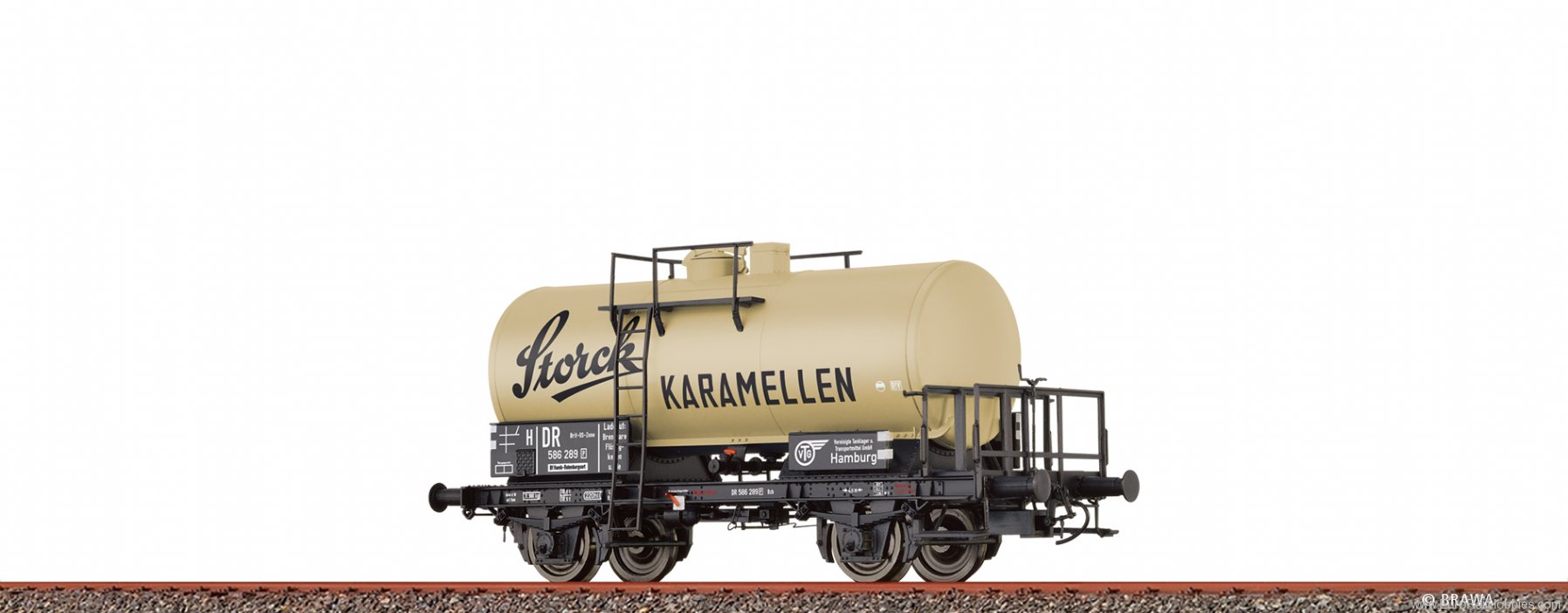 Brawa 50798 Tank Car Z [P] 2-axleStorck DR Brit-US-Zone