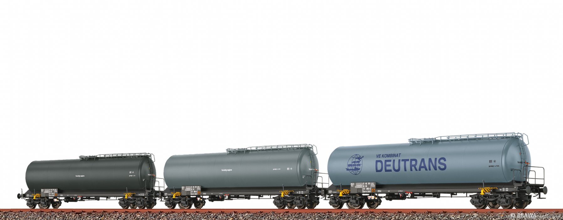 Brawa 50805 Tank Car Zas-w[7850] DR, set of 3