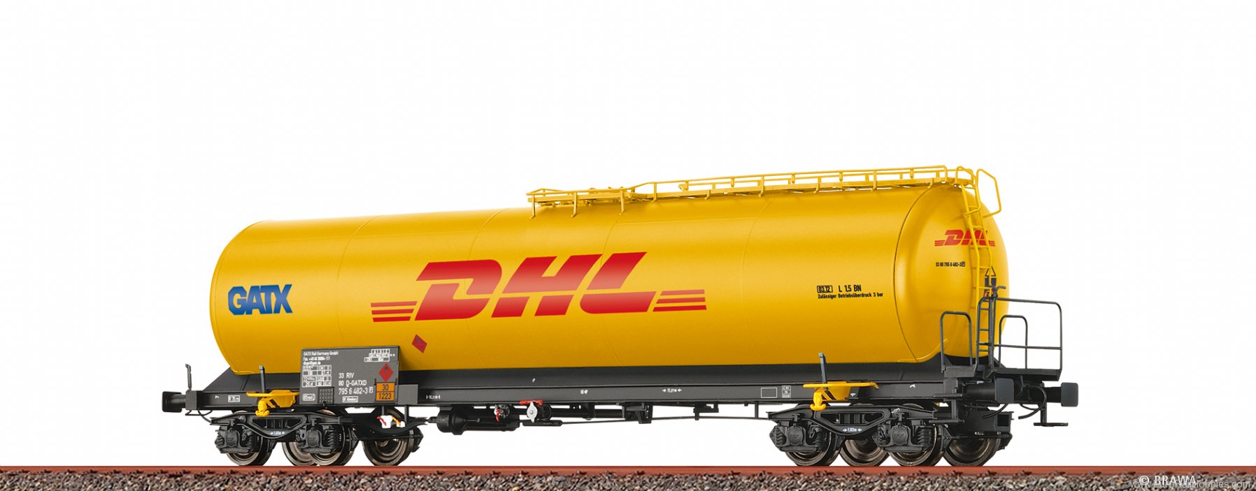 Brawa 50808 Tank Car Uia DHL GATX