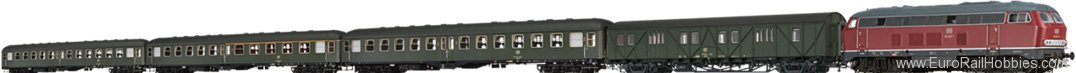 Brawa 50828 Express Train Set E 1642 DB, 5-unit(DC Analog