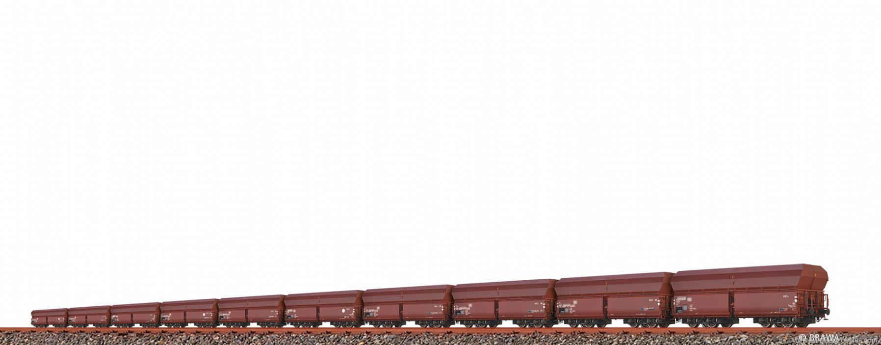 Brawa 50842 Bulk Goods Car Fads 175 DB, set of 10 (Markli