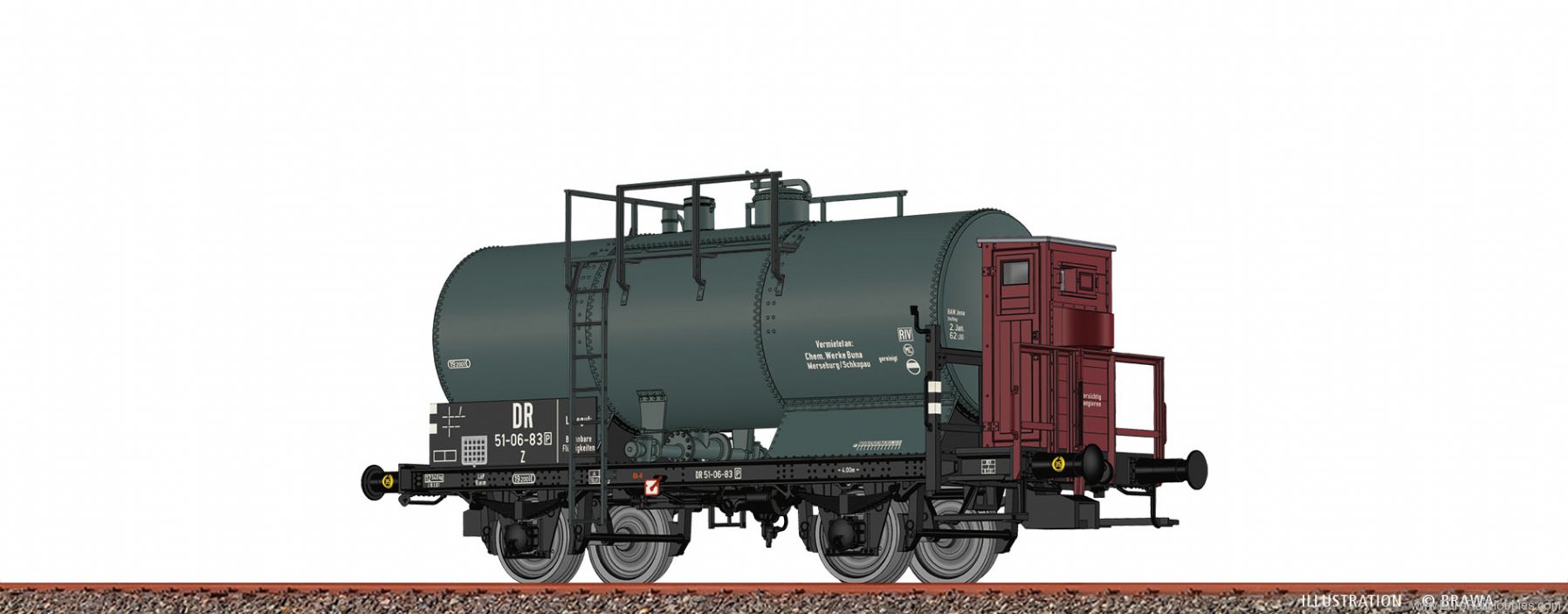 Brawa 50852 Tank Car 2-axle Z DR