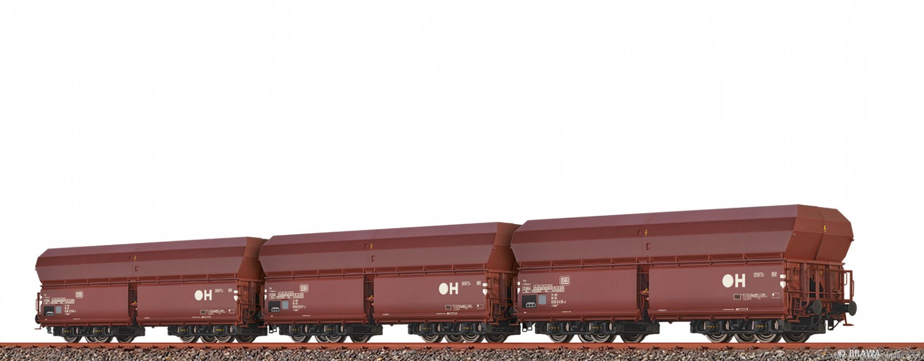 Brawa 50879 Bulk Goods Cars Fads 176 DB, set of 3