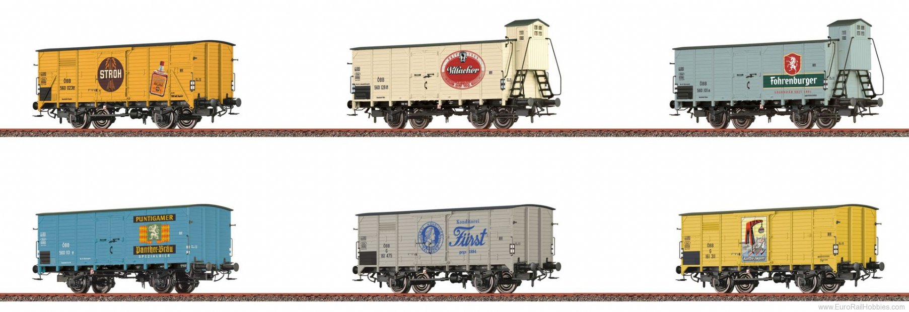 Brawa 50883 H0 Set (6) Freight Car G10 AUSTRIA, AC