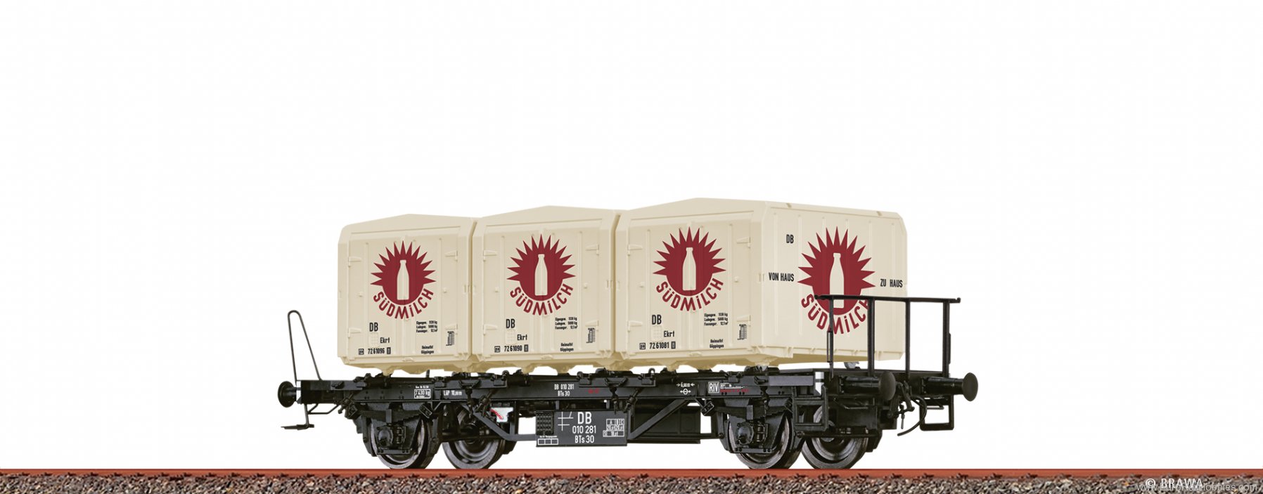 Brawa 50917 Container Car BTs30 SÃ¼dmilch DB