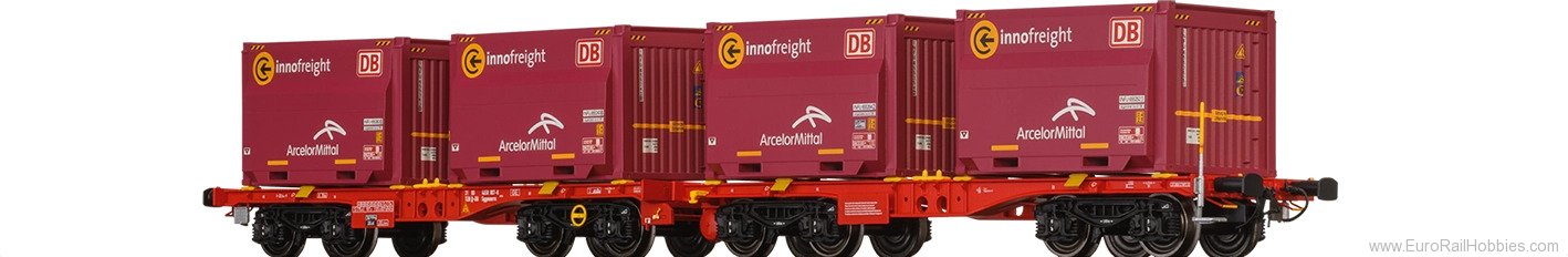 Brawa 50932 BRAWA DB AG Flat Car Sggmmrrs 'ArcelorMittal'