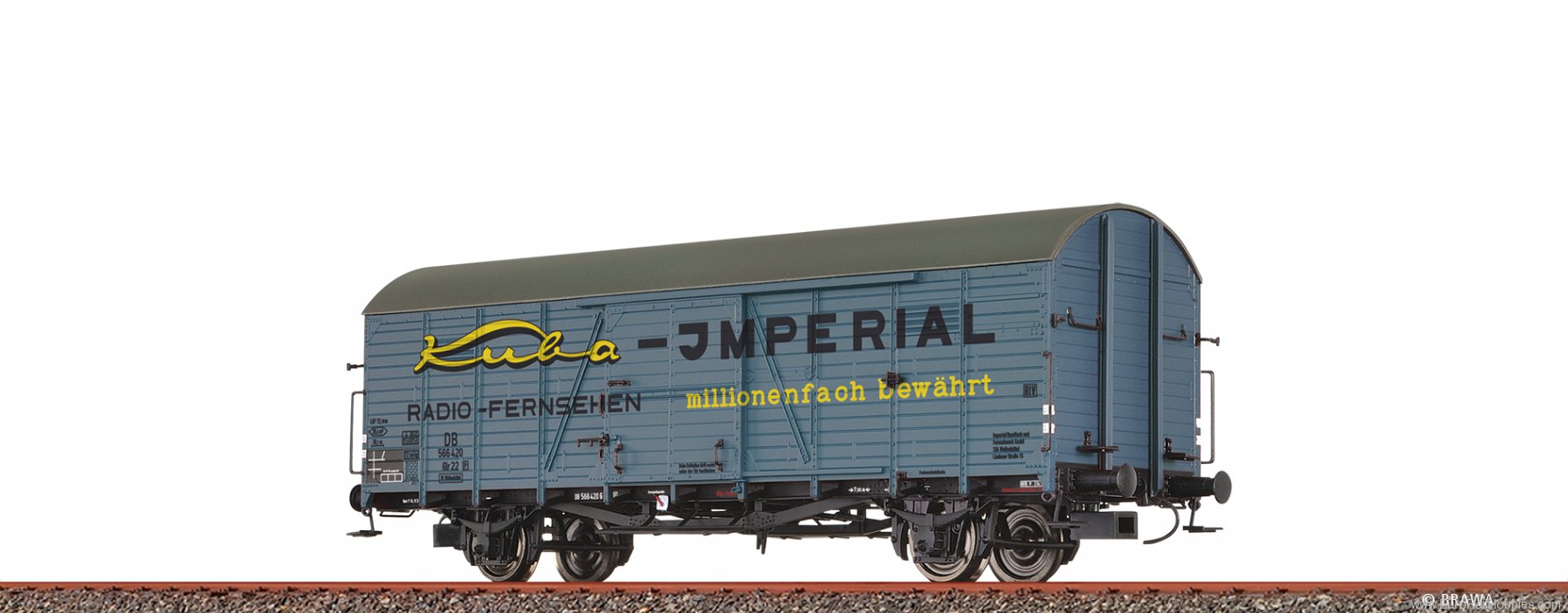 Brawa 50934 Covered Freight Car Glr22 Kuba Imperial DB