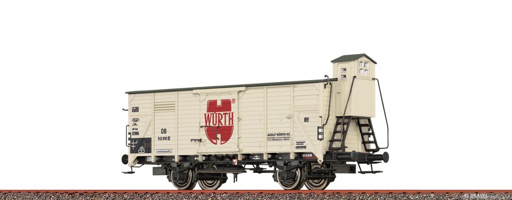 Brawa 50954 Covered Freight Car G10 WÃ¼rth DB