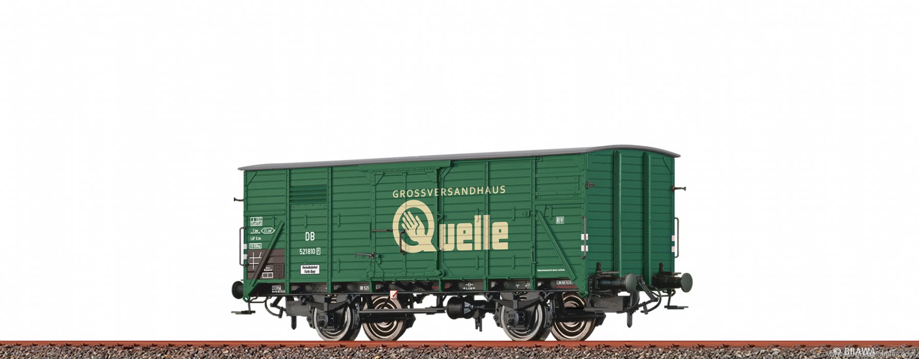 Brawa 50955 Covered Freight Car G10 Quelle DB