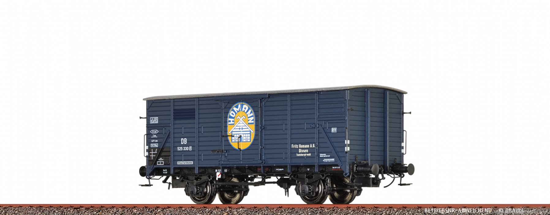 Brawa 50961 Covered Freight Car G10 Fritz Homann DB