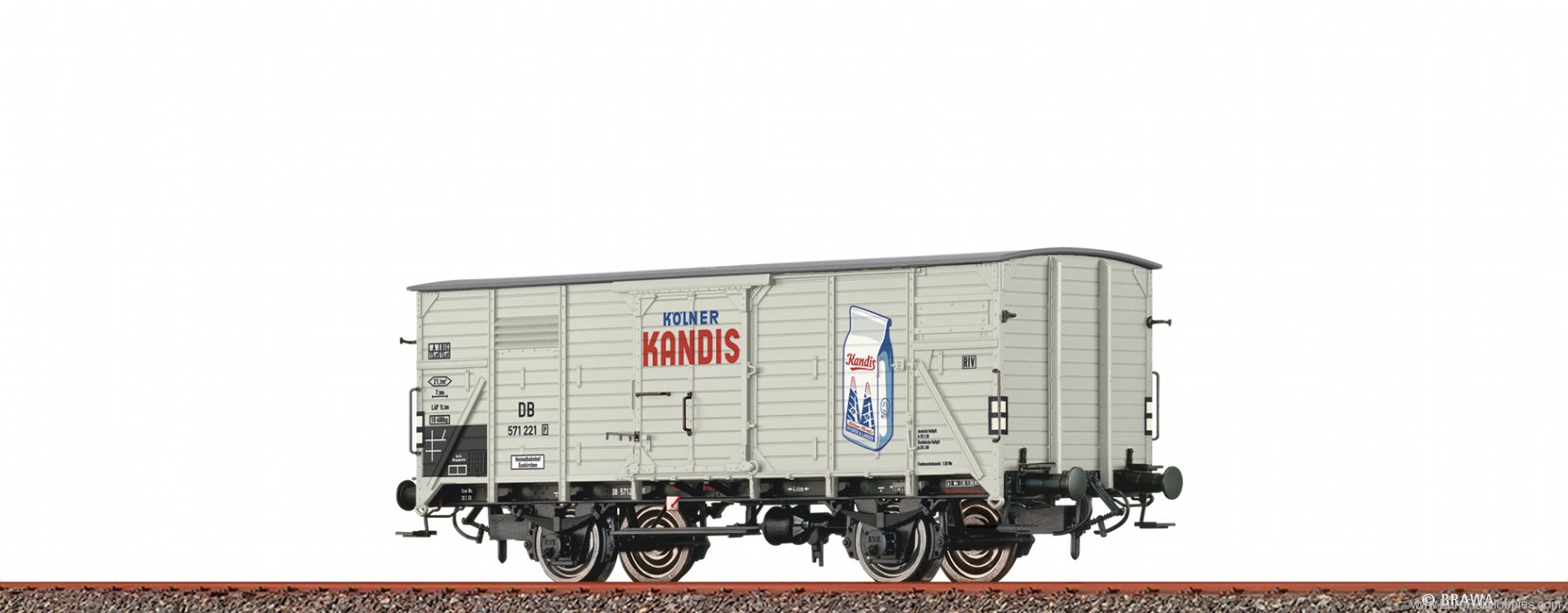 Brawa 50962 Covered Freight Car G10 KÃ¶lner Kandis DB