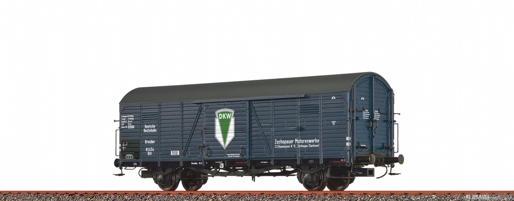 Brawa 50965 Covered Freight Car Gltr DKW DRG