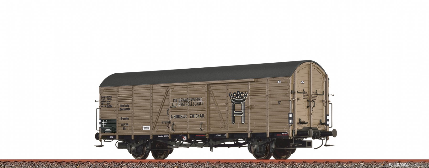 Brawa 50966 Covered Freight Car Gltr Horch DRG