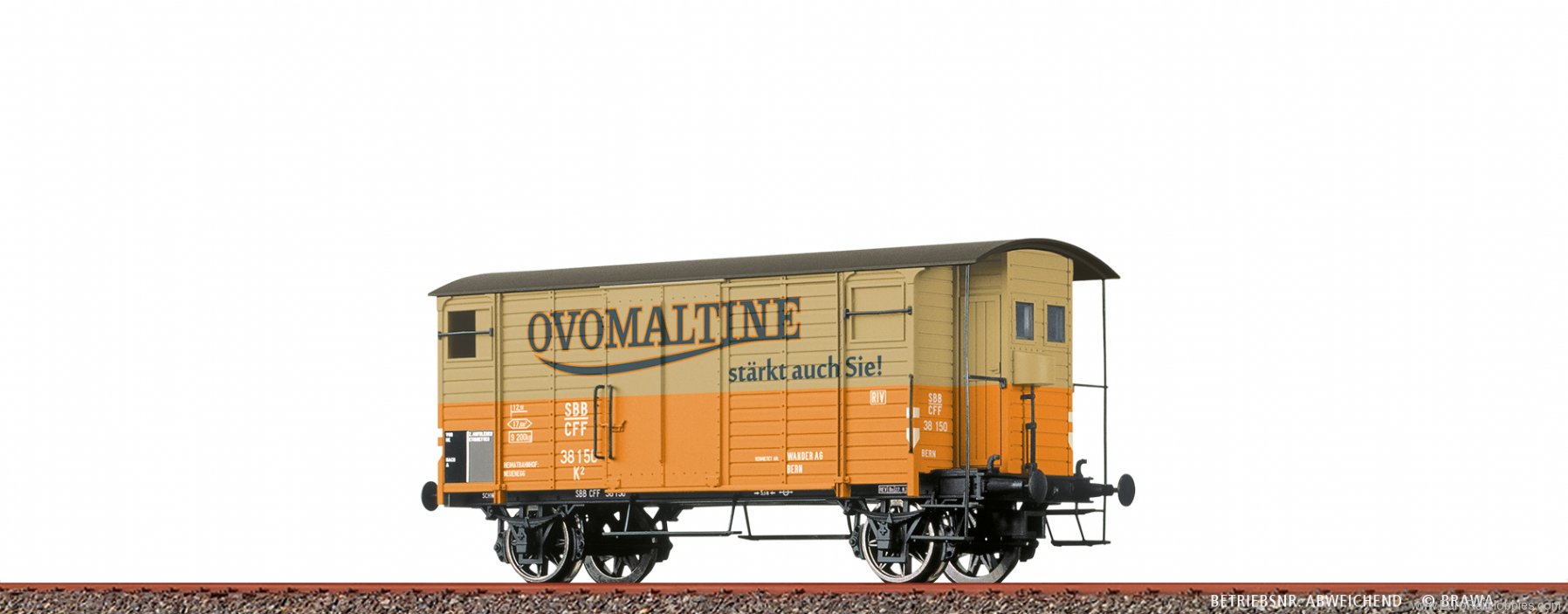 Brawa 50973 Covered Freight Car K2 âOvomaltineâ