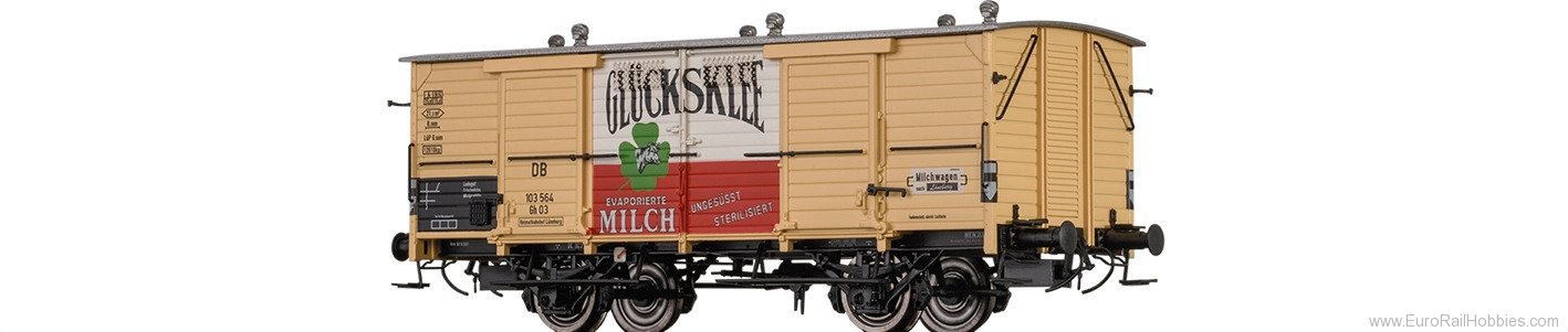 Brawa 50978 BRAWA DB Milk Car Gh03 'GlÃ¼cksklee'